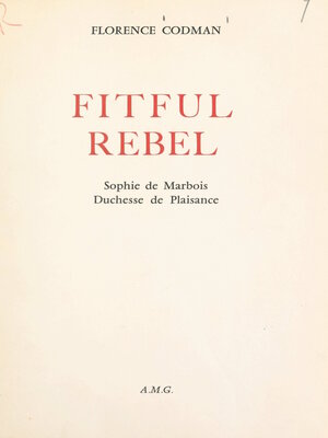 cover image of Fitful Rebel